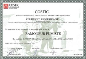 Diplôme de Ramoneur et Fumisterie