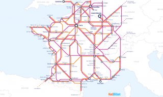 Légende Lignes ferroviaires Lignes de bus Principales villes desservies